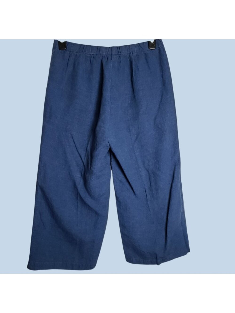 J.Jill Love Linen Wide-Leg Crop Pants Blue  Petite Small - Picture 3 of 14